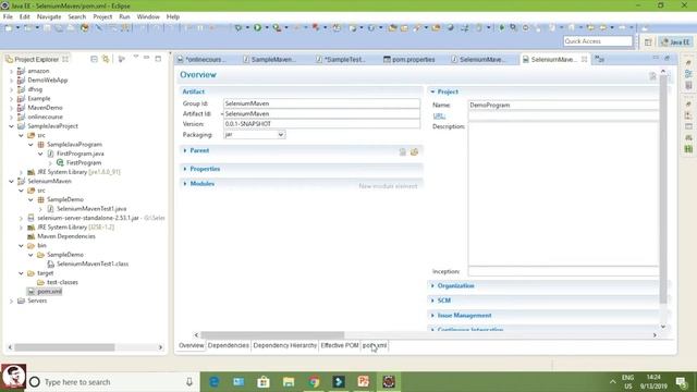 Embedding Selenium Webdriver Script in Apache Maven (Selenium Course) Lecture - 35