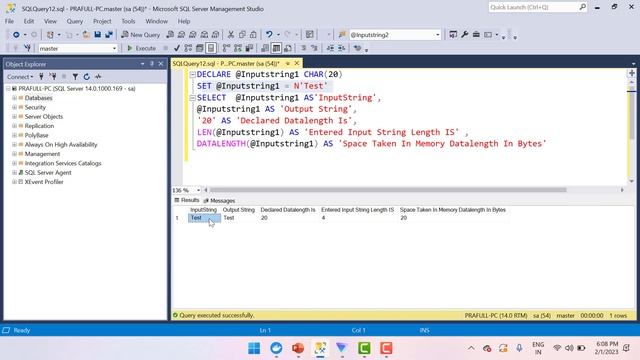 5.SQL SERVER CHAR DATA TYPE