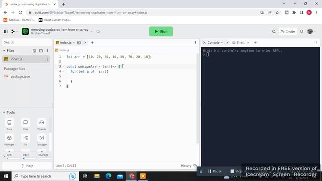 Remove duplicate elements from an array in javascript