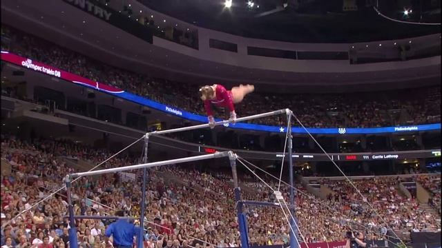 Shawn Johnson - Uneven Bars - 2008 Olympic Trials - Day 1 смотреть онлайн