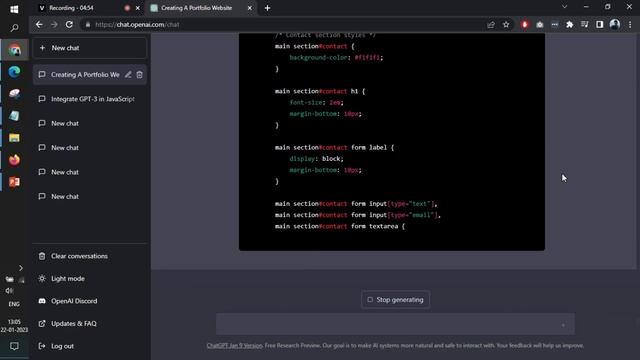 Creating a Portfolio Website with HTML, CSS, and JavaScript using ChatGPT #openai #chatgpt #website