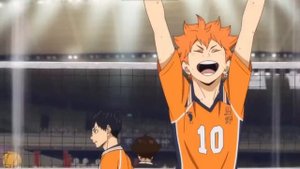 Хината отбивает мяч ногой-Волейбол (Озвучка от Arik)