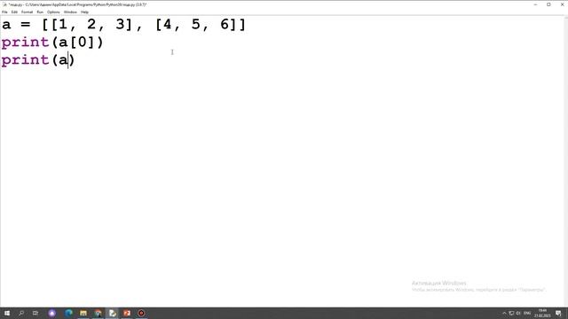Двумерные массивы. Python. 9 класс
