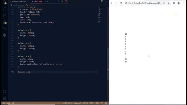 Create Analog Clock pure JS |Analog clock using html css and javascript|clock progrem #No_Limit_Cod