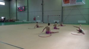 Сборная команда  Волгограда по художественной гимнастике.Показательные выступления.