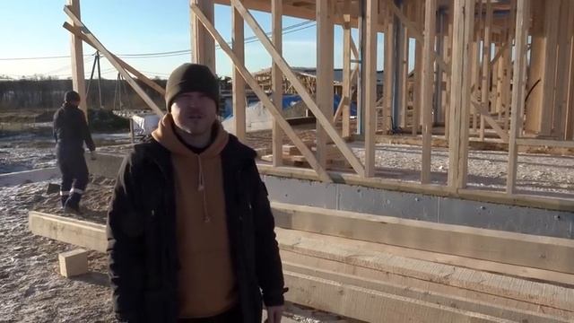 Как сделать межэтажное перекрытие и вторую верхнюю обвязку? Строительство каркасного дома смотреть онлайн