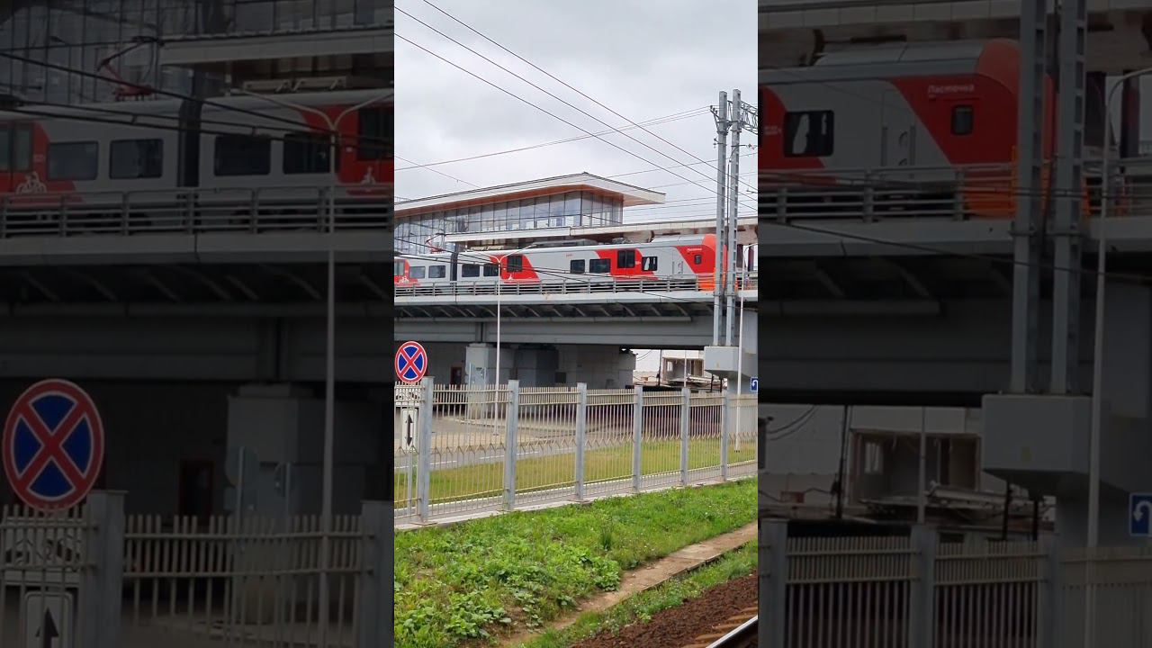 ст. Нижегородская, ЭД4М -500, Ласточка #эд4м #ласточка #электричка #ржд #станциянижегородская #train смотреть онлайн
