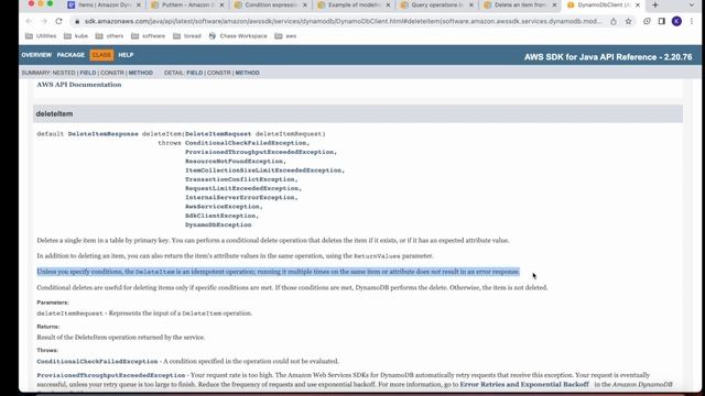 DynamoDB - Simple Java Demo to Delete an Item смотреть онлайн