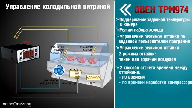 Блок управления средне и низкотемпературными холодильными машинами ТРМ974