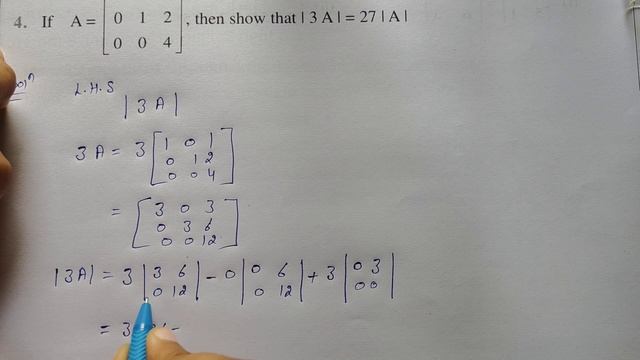 Class 12 Ex 4.1 Q4 Math | Determinants | Q4 Ex 4.1 Class 12 Math | Ex 4.1 Q4 Class 12 Math