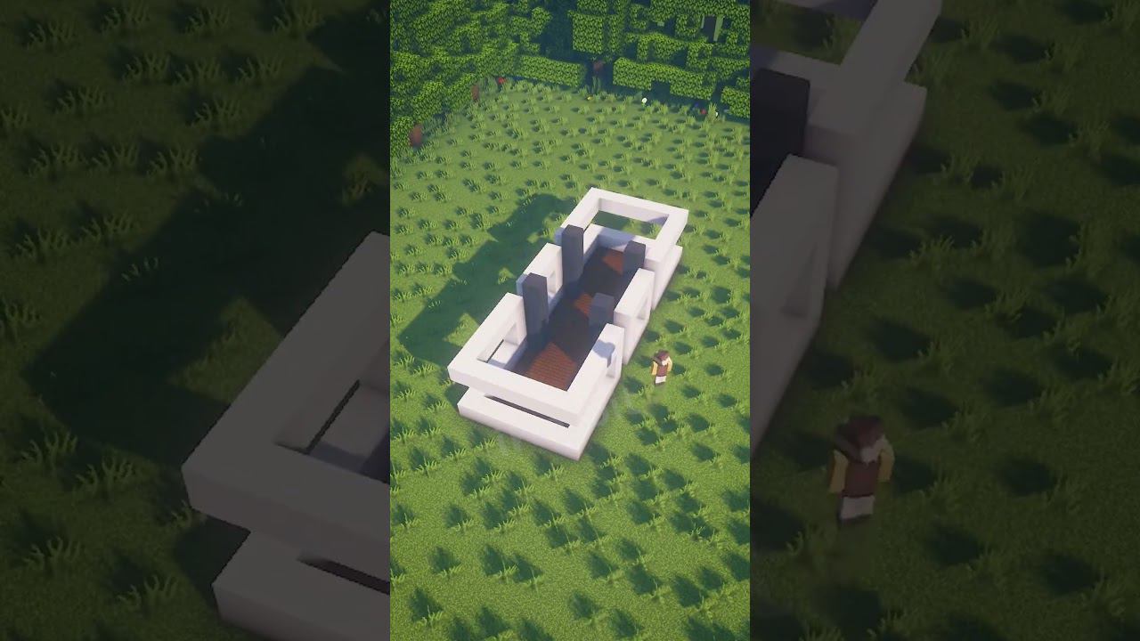 Beautiful Modern House in #Minecraft ♥️ #minecraftbuilding #minecrafttutorial #fyp