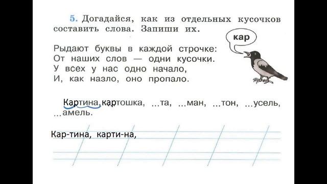 Деление слов на слоги и для переноса_2 урок_1класс