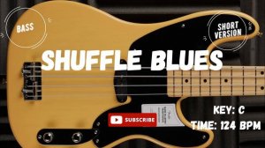 Bassless Shuffle Blues BASS backing track Jam