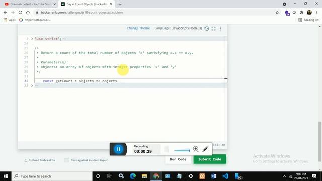 Day 4: Count Objects | JavaScript HackerRank Solution
