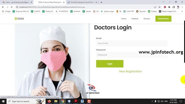 DSAS: A Secure Data Sharing and Authorized Searchable Framework for e-Healthcare System | Java