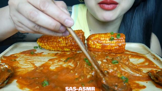 ASMR ABALONE + ENOKI MUSHROOMS + CORN (SOFT CRUNCHY EATING SOUNDS) | SAS-ASMR смотреть онлайн