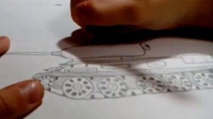 Как нарисовать танк Т-34-85 (2 часть, башня)