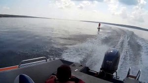 Spinningline SL470 & Yamaha F60 FETL катание на водных лыжах в 68 лет