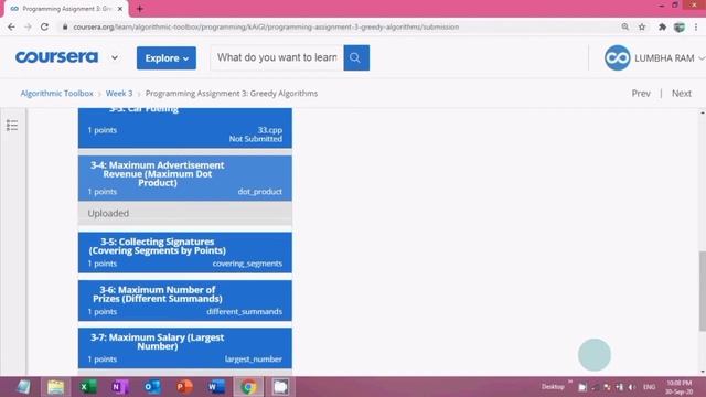 Coursera:Programming Assignment 3: Greedy Algorithms Assignment Solutions|Algorithmic Toolbox Week смотреть онлайн