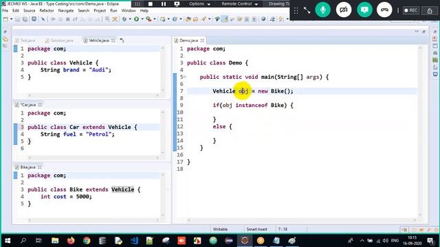 Core Java Course: Lecture 27 |  CLASS CAST EXCEPTION AND INSTANCE OF