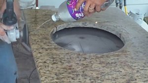 Изготовление гранитной столешницы ручным инструментом