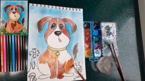 Как нарисовать щенка. рисуем собаку красками