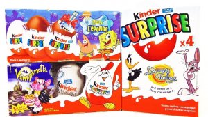 Раритетные Киндер Сюрпризы #14! ГУБКА БОБ, Луни Тюнз, Вампирята! TOYS Kinder Surprise unboxing