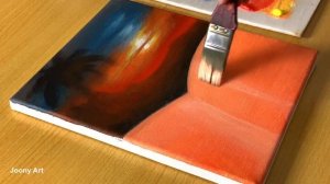 Atmospheric Sunset Painting / Acrylic / STEP by STEP #261