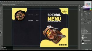 How to Design Bifold Food Menu Brochure | Adobe Photoshop Tutorial | Speed Art | Grafix Mentor