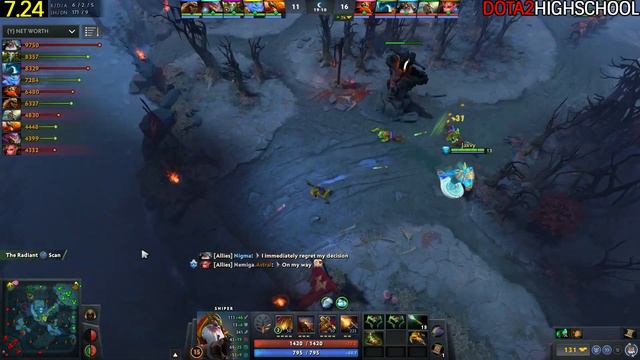 W33 [Sniper] 200 IQ First Item BKB Situational Build 7.24 Dota 2 смотреть онлайн