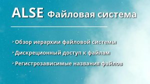 ALSE17 Файловая система