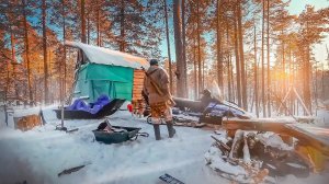 НЕЛЁГКАЯ ЖИЗНЬ В ТАЁЖНОМ БАЛАГАНЕ. ПРИВЕЗЛИ ДРОВ. ЗУБАСТАЯ ПОДРУГА.ТАЁЖНЫЙ БЫТ. СТАВИМ ЖЕРЛИЦЫ