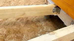 Монтаж обвязки на веранду