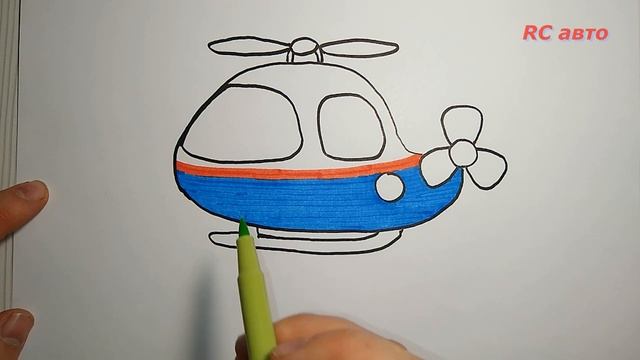 Как нарисовать вертолёт _ how to Draw a helicopter _ рисунки для срисовки