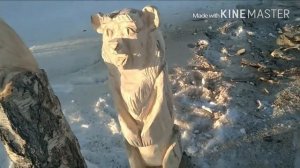 Резьба бензопилой. Первый опыт.