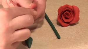 Поделки из пластилина для детей  Роза из пластилина
