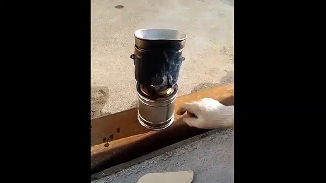 Тест прототипа пиролизной печки щепочницы PiroStove®