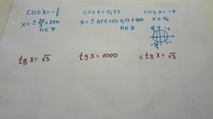 Видеокурс ЕГЭ. Часть 5. 13 задание. Простейшие тригонометрические уравнения. CosX=a, tgX=b.