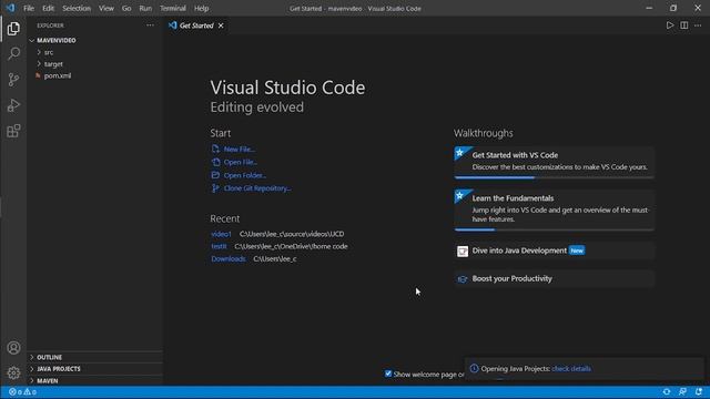 Create Java Project using Maven build tool in Visual Studio Code смотреть онлайн