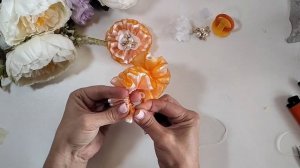 Осенние бантики из Органзы.