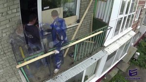 Монтаж балкона с выносом / сварка / профлист / подоконник