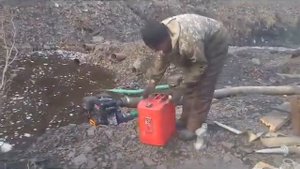 Мотопомпа для грязной воды. #мотопомпа#откачка#карьер#