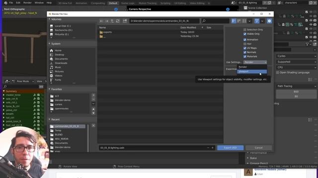 USD Import and Export in Blender