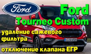 Ford Tourneo Custom: удаление сажевого фильтра (DPF), отключение клапана ЕГР (EGR)