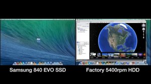 SAMSUNG 840 EVO SSD vs Factory MacBook Pro 5400rpm HDD