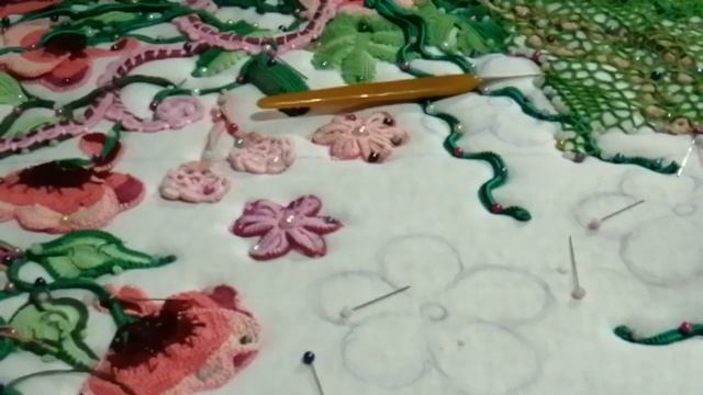 Ирландское кружево. Вяжу сеточку. Как я начала вязать ИК.