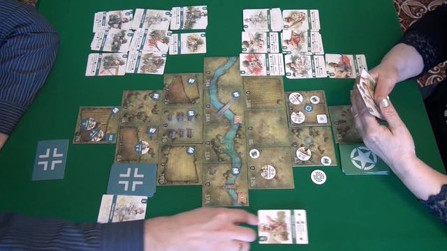 345 Неустрашимые: Нормандия - играем в настольную игру. Undaunted_ Normandy board game. смотреть онлайн