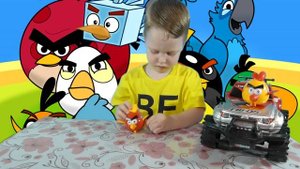 Заводные игрушки Злые Птички- Angry Birds.Веселая игра Энгри Бердс.Видео для детей.
