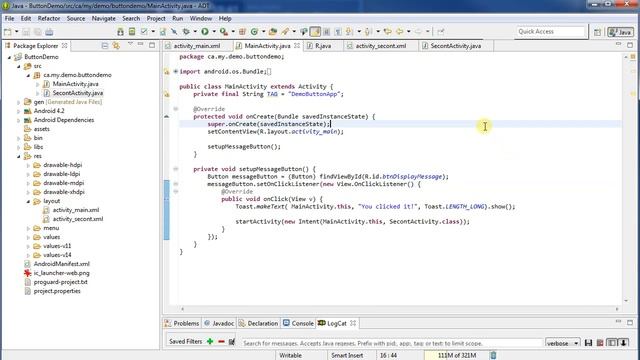 Switching Activities: Android Programming