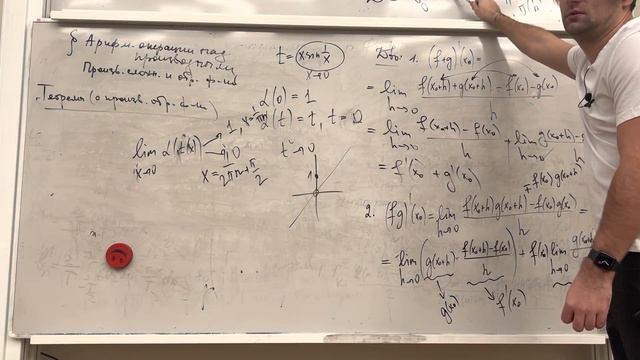 19.11.2022 Лекция 21. Правила дифференцирования. Теорема Ферма